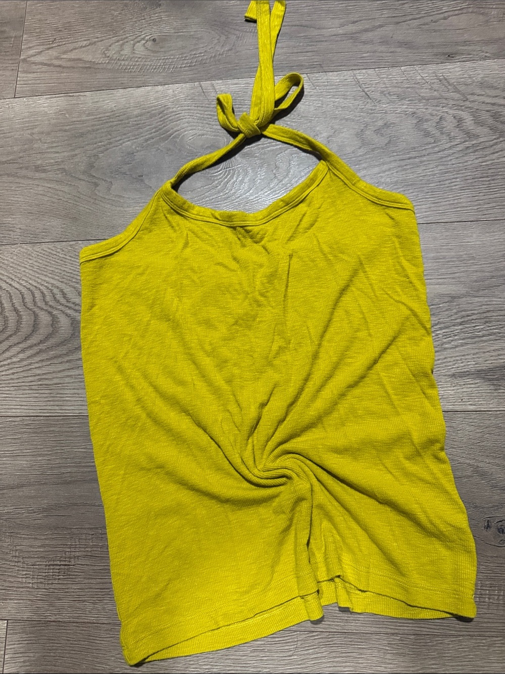 aerie Halter Tank Top in Chartreuse